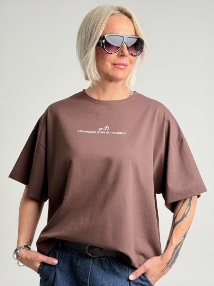 Hnědé triko LELOS