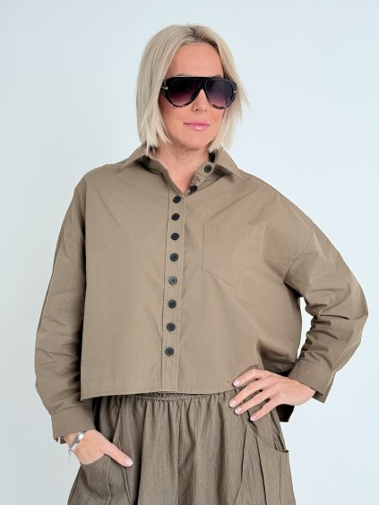 Khaki košile PRISCILA
