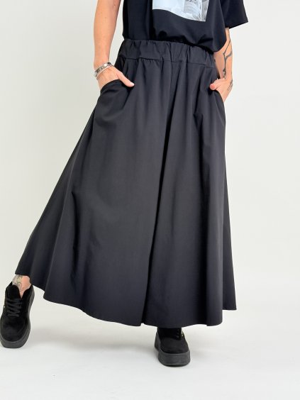 Černé široké kalhoty HECTOR