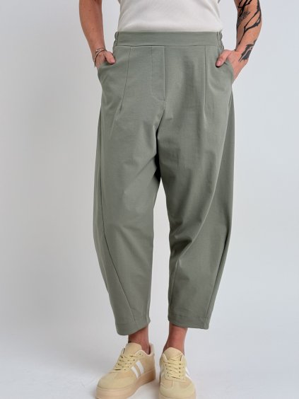 Olivově zelené kalhoty TOSCANA