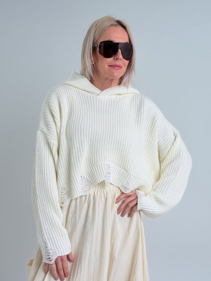 Smetanový svetr PULL