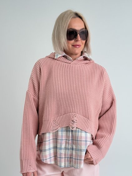 Starorůžový svetr PULL