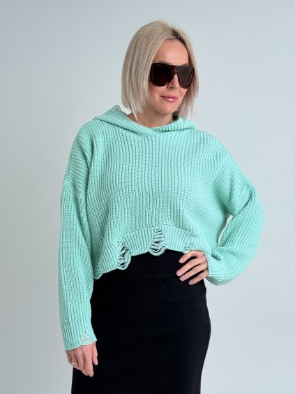 Mintový svetr PULL