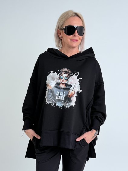 Černá mikina BABE