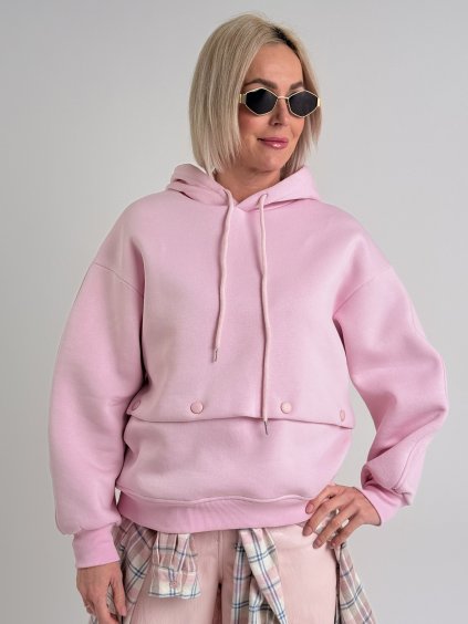 Růžová mikina 2v1  MINAS