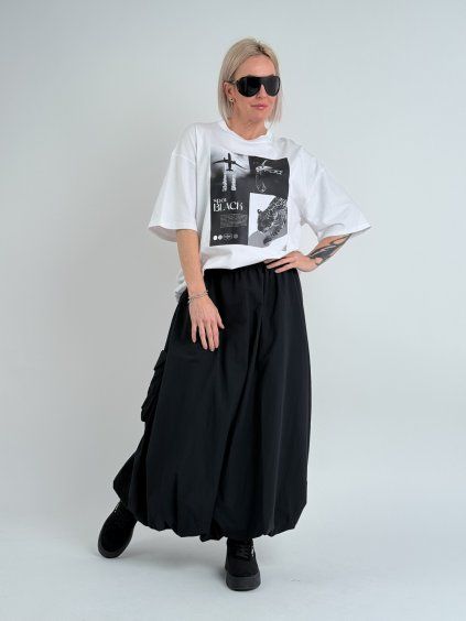 Bílé triko BLACK