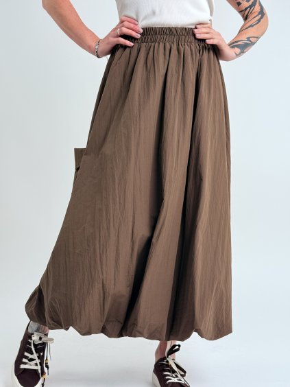 Hnědá sukně RUBBE