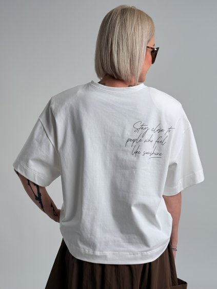 Smetanové triko PIECES