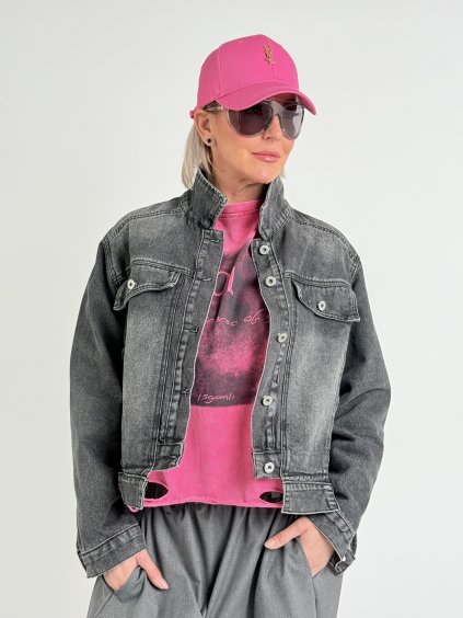 Antracitová džínová bunda DENIM