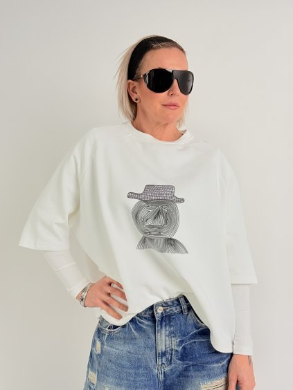 Smetanové triko HAT