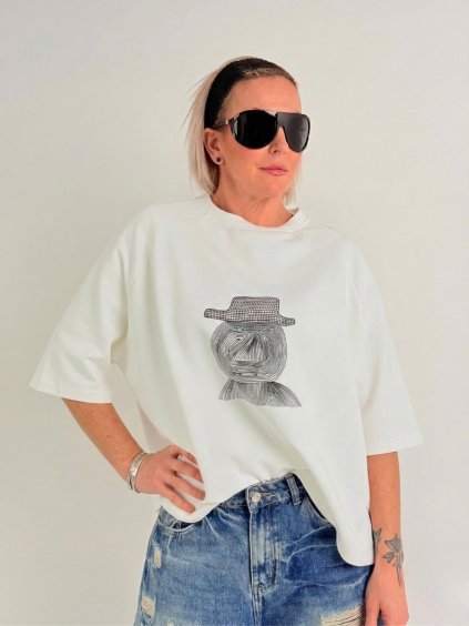 Smetanové triko HAT