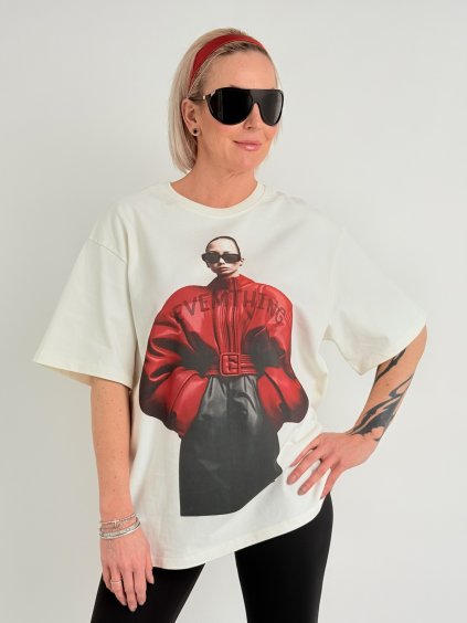 Smetanové triko INSS