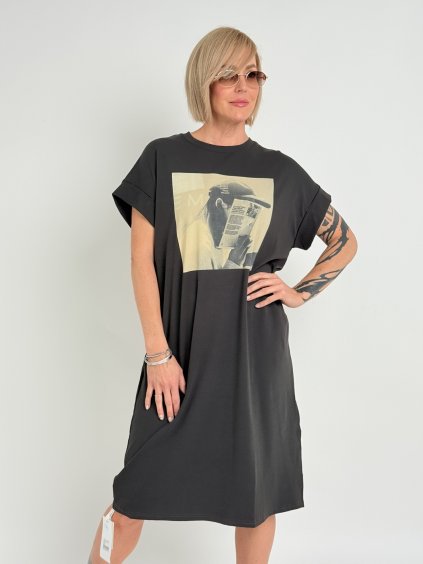 Antracitové šaty COFFEE