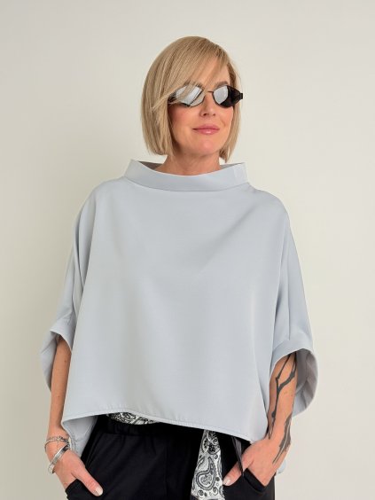 Světle šedá tunika KIMONO