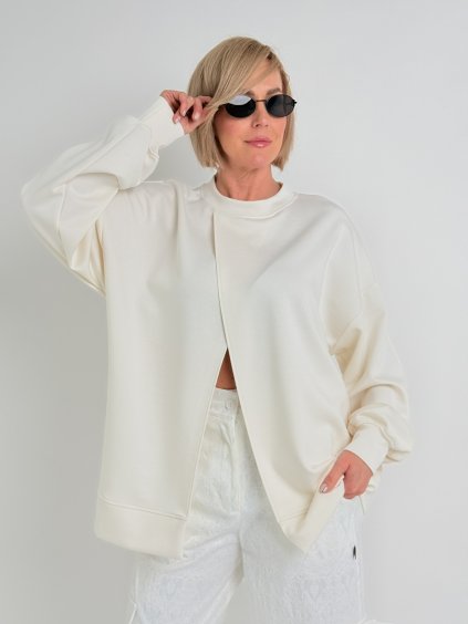 Smetanová mikina LOOK