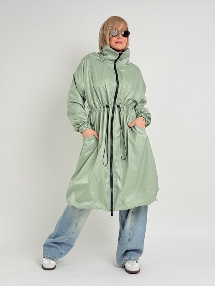 Hráškově zelený kabát RISK
