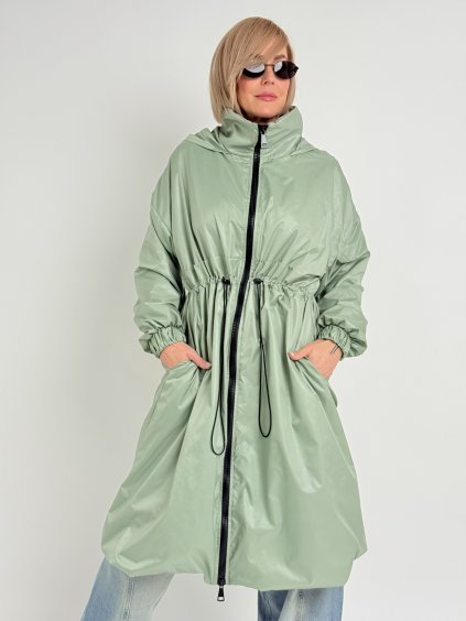 Hráškově zelený kabát RISK