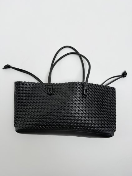 Černá proplétaná kabelka CLARICE