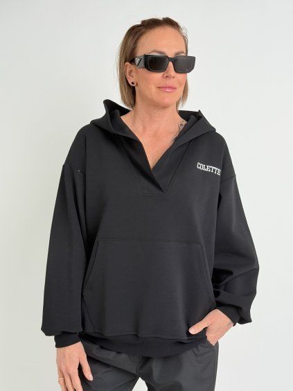 Černá mikina NEPTUN 7608