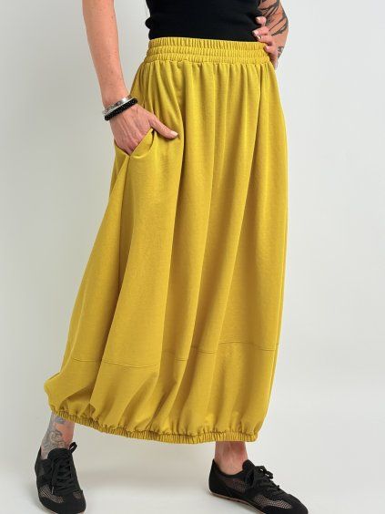 Hořčicová sukně ROCK