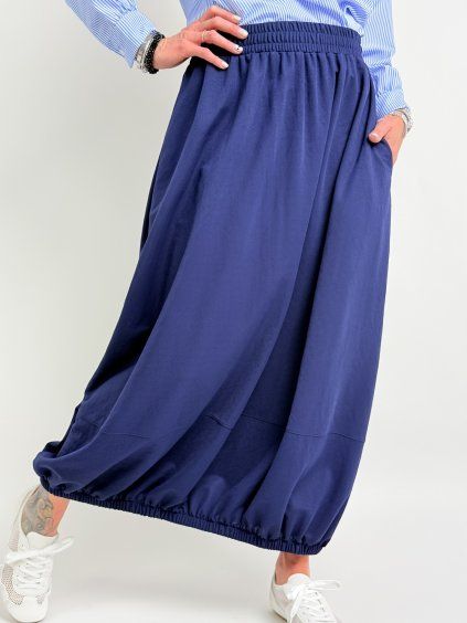 Tmavě modrá sukně ROCK