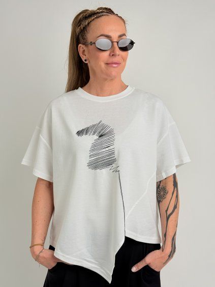 Smetanové triko ZEBRA