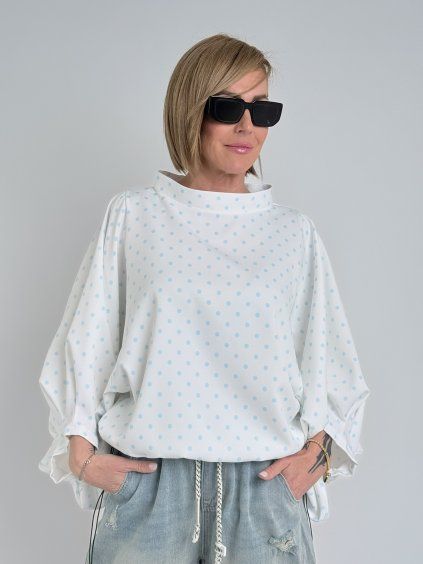 Bílo-modrá tunika EVENING