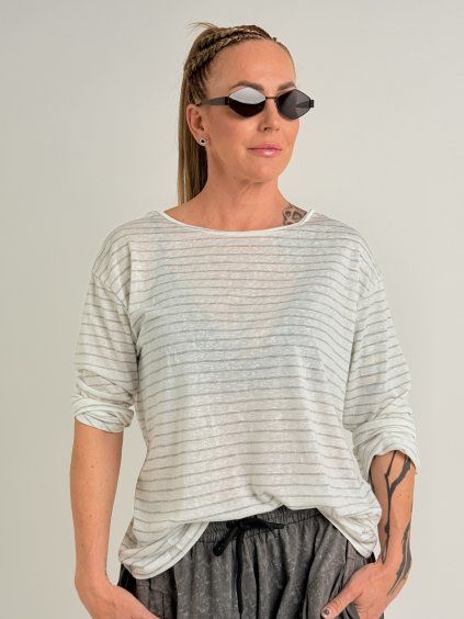 Triko AMELIE šedý proužek