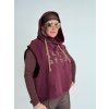 Bordó mikinová vesta ONE