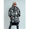 Stříbrno-černá bunda WARM