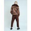 Hnědá kožená bunda ASLI