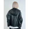 Černá koženková bunda FASHION