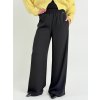 Černé široké kalhoty MOMENT