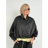 Černá bunda SATEN