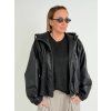 Černá koženková bunda ROLAND