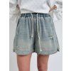 Modré džínové kraťasy SHORT-1096