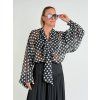 Bílo-černá košile DOTS