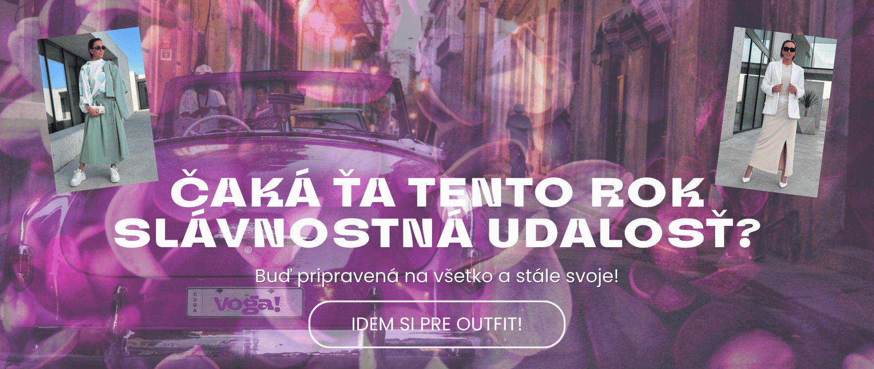 Outfit bez šiat na svadby, promócie...