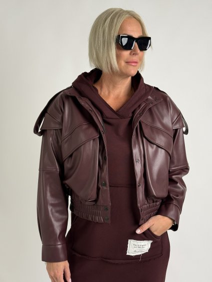 Kožená bunda Bordeaux Moly