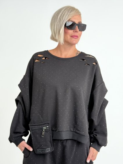 Čierna mikina CHARON