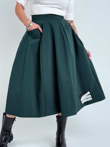 Smaragdová sukňa BEHAVE