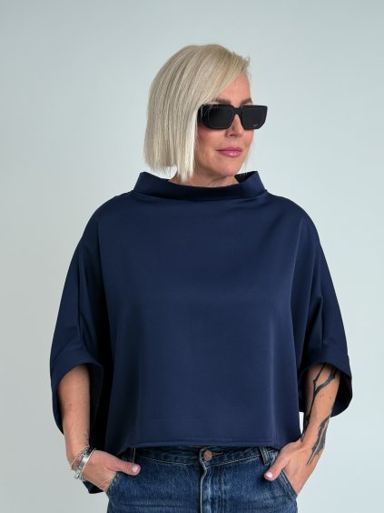 Tmavomodrá tunika KIMONO