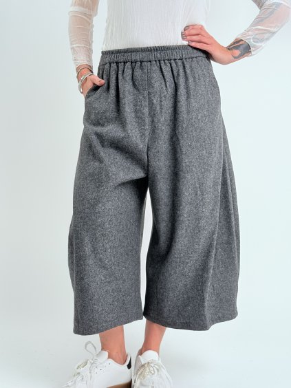 Antracitové široké nohavice SAMUEL