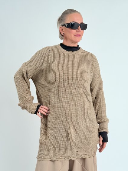 Cappuccino svetrové šaty ROSS