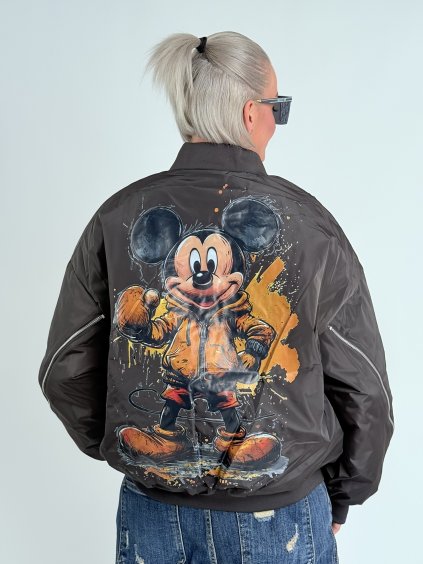Tmavohnedý bomber MICKEY