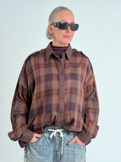 Košeľa HILL v bordovej farbe