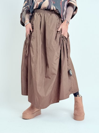 Hnedá sukňa SMOOTH