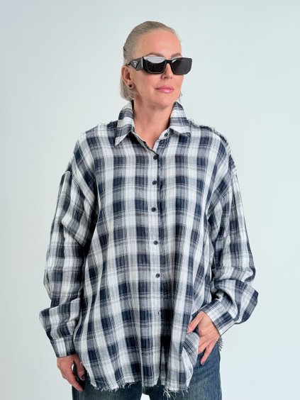 Modro-biela košeľa MOOM