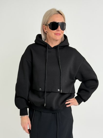 Čierna mikina 2v1 MINAS