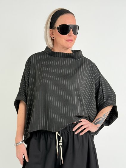 Čierna tunika STRIPED